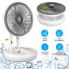 All in 1 Folding Desk Fan USB Desk Fan Small Stretchable Fan with 4 Wind Speeds Hanging Desktop Wall Mounted for Bedroom Dormitory Office Travel Campi