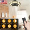 20.5in Ceiling Fan with Light Round Pendant Fan Lamp 30W LED Ceiling Fan with 3-Fan Speed Remote Control Timer APP Control