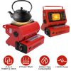 2 in 1 Portable Butane Burner Heater Outdoor Butane Gas Heater Warmer Heating Cooking Stove Cooker for Camping Fishing RV Travel