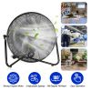 12in Floor Fan Copper Motor High-Velocity Industrial Fan with 3 Adjustable Speeds 180 Degree Tilt Head Easy Carry Handle Fan
