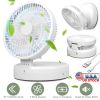 Quiet Table Fan 90° Foldable Desk Fan with 4 Wind Speeds Type-C Rechargeable Wall-Mounted Fan Portable Desktop Fan for Home Bedroom Kitchen Office Out