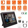 Electric Weather Station Snooze Alarm Clock Wireless Sensor Indoor Outdoor Thermometer Humidity Weather Forecast Temperature Frost Alert with Backligh