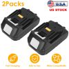 2Packs 18V Li-ion Power Tool Battery Replacement Fit for Makita 194205-3 194309-1 BL1830 BL1815 LXT400