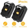 2Packs 18V Li-ion Power Tool Battery Replacement Fit for Makita 194205-3 194309-1 BL1830 BL1815 LXT400