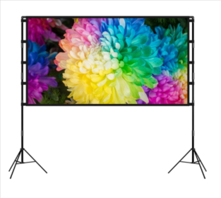 120inch Projector Screen with Stand 16:9 4K HD Rear Front Wrinkle-Free Portable And Foldable Movie Screen with Carry Bag For Indoor Outdoor Home Theat