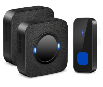 Wireless Doorbells Bells IP55 Waterproof 984ft Cordless Doorbell Chimes 55 Chimes W/1 Plug Receiver for Office Apartment House