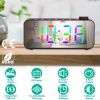 RGB Color LED Digital Alarm Clock Electric Alarm Clock with 8 Alarm Sounds 8 Font Colors 16 Adjustable Volumes 5 Dimmer Modes 3 Alarm Settings Mirror