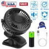 Clip On Fan Quiet Rechargeable USB Stroller Clamp Fan 360°Rotatable Mini Fan for Desk Office Home Camping Travelling