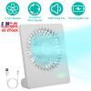 Portable Desk Fan USB Rechargeable Table Cooling Fan Quiet 5 Blades Desktop Fan with 3 Speeds Ajustment for Bedroom Office