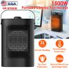 1500W Portable Electric Fan Heater PTC Ceramic Heating Cool Fan Overheating Tip Over Protection 3S Heating Space For 322 Sq FT Home Office Use
