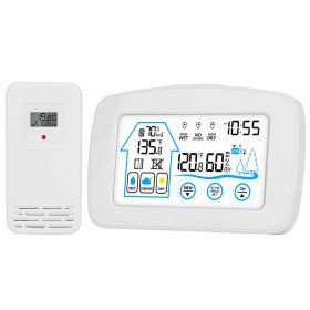 Wireless Weather Station With Clock 196FT Range Indoor Outdoor Thermometer Sensor Temperature and Humidity Monitor Humidity Forecast Battery Powered B