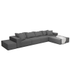 Modern Upholstered Sectional Sofa Couch Set,Modular 132" L Shaped Sectional Living Room Sofa Set With 6 Pillows