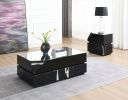 Wenona Black Mirrored Finish Coffee Table