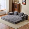 Floor Couch,Compression Sofa,Convertible Floor Sofa Bed-with Pillow Back Support Armrest,Comfy Futon Couch Lounge Sleeper Bed,Chenile fabric