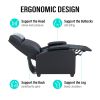 Recliner Chair, Classic and Traditional Manual Recliner Chair with Comfortable Arms and Back Single Sofa for Living Room, Black