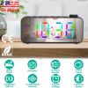 RGB Color LED Digital Alarm Clock Electric Alarm Clock with 8 Alarm Sounds 8 Font Colors 16 Adjustable Volumes 5 Dimmer Modes 3 Alarm Settings Mirror
