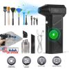 Compressed Air Duster with LED Light Vacuum Cleaner Max 160000RPM Speed for PC Keyboard Cleaning High Speed Rechargeable Cordless Air Blower with 4 Sp