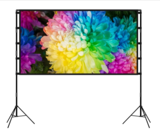 Projector Screen with Stand 16:9 4K HD Rear Front Wrinkle-Free Portable And Foldable Movie Screen with Carry Bag For Indoor Outdoor Home Theat (size: 120 inch)