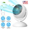 Air Circulator Desk Fan Portable Desktop Rechargeable Oscillating Fan with 4 Speeds 360 Degree Tilt Head Automatic Rotation Quiet 40dB Table Fan for H