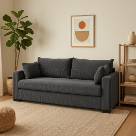 Coastal Haven Corduroy Sofa (Color: as Pic)