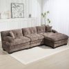 L Shaped Modular Sectional Sofa with Deep Seating Reversible 3-seat Sleeper Couch Comfortable Upholstered Furniture for Living Room Apartments Studios