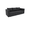Livelylodge Modular 3-Seat Sofa with Wooden Frame and Pull-Out Bed,  Convertible Sectional Sofa for Living Room, Available in Black, White