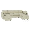 Livelylodge Modern L-Shaped Modular Sectional Sofa, Polyester Upholstery with Sturdy Wooden Frame, Comfortable Couch for Living Room or Office
