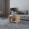 FM FURNITURE Naco Coffee Table with Open Storage, Melamine Finish, Natural Oak