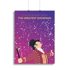 The Greatest Showman Minimal Movie Canvas Print or Poster (Type: Standard Framed Canvas Print, size: 24" x 16" / 60cm x 40cm (approx))