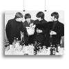 The Beatles with bottles of beer Canvas Print or Poster