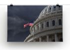 Dark sky over the US Capitol building Canvas Print or Poster