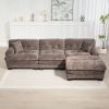 L Shaped Modular Sectional Sofa with Deep Seating Reversible 3-seat Sleeper Couch Comfortable Upholstered Furniture for Living Room Apartments Studios