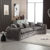 Modular Sectional Sofa, U-Shaped Couch with Sofa for five & Pillows, Modern Minimalist chenille Fabric Large Comfy Cloud Sofas