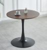 31.5" Tulip Table Mid-century Dining Table for 2-4 people With Round Mdf Table Top, Pedestal Dining Table, End Table Leisure Coffee Table