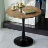 31.5" White Round Dining Table, Tulip Table Kitchen Dining Table 2-4 People with MDF Table Top & Pedestal Base
