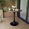 31.5" White Round Dining Table, Tulip Table Kitchen Dining Table 2-4 People with MDF Table Top & Pedestal Base