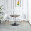 31.5" Tulip Table Mid-century Dining Table for 2-4 people With Round Mdf Table Top, Pedestal Dining Table, End Table Leisure Coffee Table