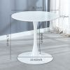 31.5" Tulip Table Mid-century Dining Table for 2-4 people With Round Mdf Table Top, Pedestal Dining Table, End Table Leisure Coffee Table