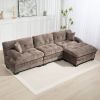 L Shaped Modular Sectional Sofa with Deep Seating Reversible 3-seat Sleeper Couch Comfortable Upholstered Furniture for Living Room Apartments Studios