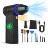 Compressed Air Duster with LED Light Vacuum Cleaner Max 160000RPM Speed for PC Keyboard Cleaning High Speed Rechargeable Cordless Air Blower with 4 Sp
